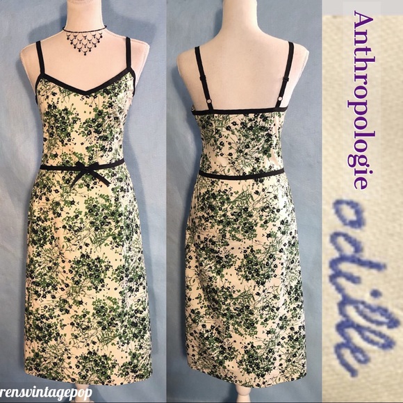 Anthropologie Dresses & Skirts - Anthropologie Cotton Sun Dress White Green Navy